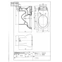 TOTO C770 商品図面 腰掛式タンク密結形便器 商品図面1