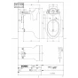 TOTO CS280B 商品図面 分解図 腰掛式タンク密結形床上排水防露便器 商品図面1