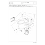 TOTO CS320B 商品図面 施工説明書 分解図 腰掛式タンク密結形床上排水防露便器 分解図1