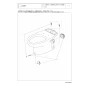 TOTO CS380BP 商品図面 施工説明書 分解図 腰掛式タンク密結形床上排水防露便器 分解図1