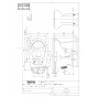 TOTO CS430P 商品図面 分解図 腰掛式タンク密結形床上排水防露便器 商品図面1