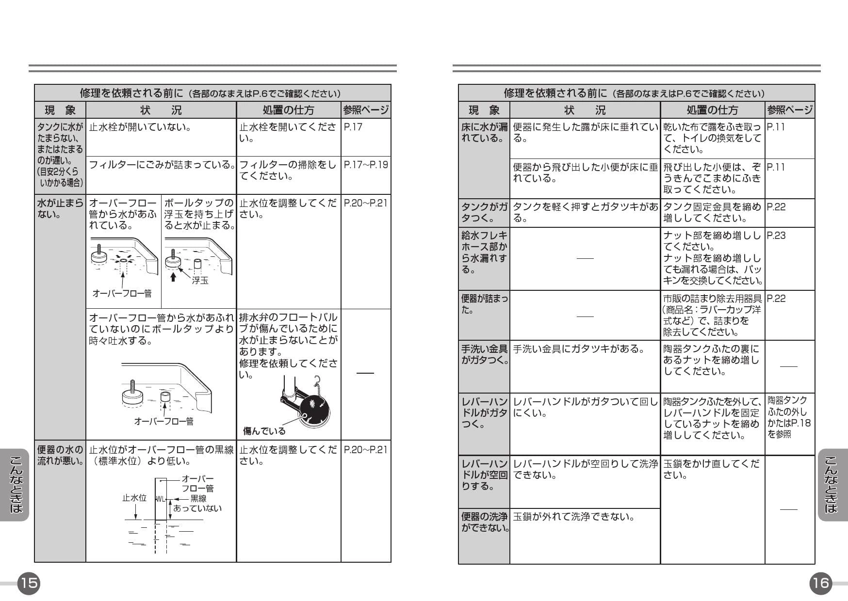 TOTO CS510BM+SS511BABFS取扱説明書 商品図面 施工説明書 分解図