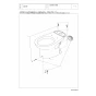 TOTO CS670P 商品図面 施工説明書 分解図 CS430シリーズ 分解図1