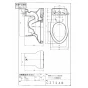TOTO CZ724B 商品図面 CS430シリーズ 商品図面1