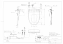 TOTO EWCS440-51AF 取扱説明書 商品図面 施工説明書 分解図 ウォシュレット付補高便座 アプリコットF2A 商品図面1