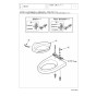 TOTO EWCS451N-46AK 取扱説明書 商品図面 施工説明書 分解図 ウォシュレット付補高便座 ウォシュレットS2A 分解図1
