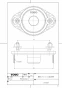TOTO HP800F 商品図面 施工説明書 分解図 パブリック向け 壁掛自動洗面器用フランジ 商品図面1