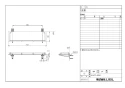 LIXIL(リクシル) KF-5A 商品図面 レール付化粧棚　ガラス棚／透明タイプ 商品図面1