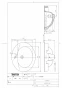 TOTO L525RCU#NW1 商品図面 施工説明書 はめ込楕円形洗髪洗面器 商品図面1