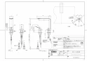 LS915+TLP02305JA+TLC4A1X2+T7W85 取扱説明書 商品図面 施工説明書 分解図 ベッセル式洗面器・洗面ボウル LS915+TLP02305JAセット 商品図面1