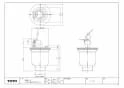 TOTO PWSP74GH2W 商品図面 洗濯機パンセット 740サイズ 商品図面1