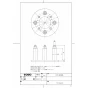 TOTO T110D22R 商品図面 分解図 挟み込み金具(トイレブース後付け用) 商品図面1