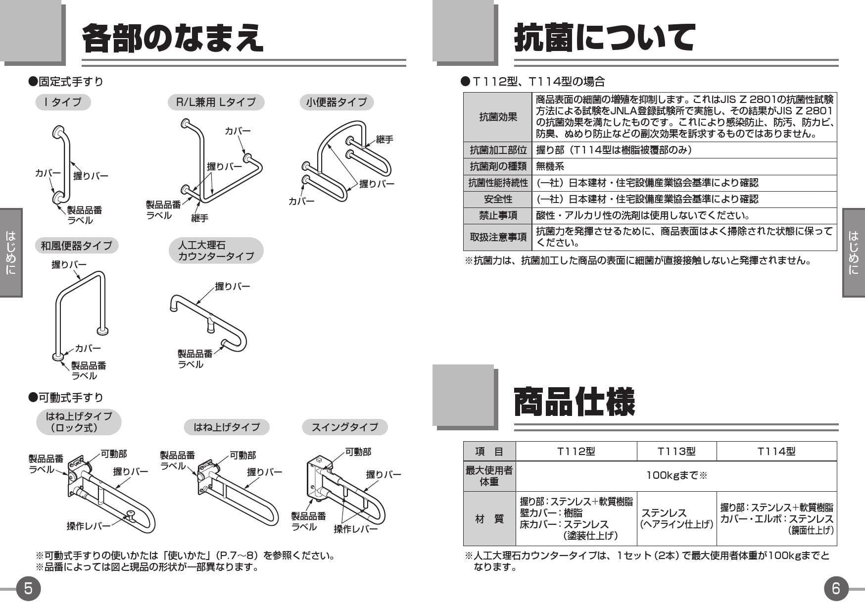 TOTO T112CW1取扱説明書 商品図面 施工説明書 分解図 通販 プロストア ダイレクト