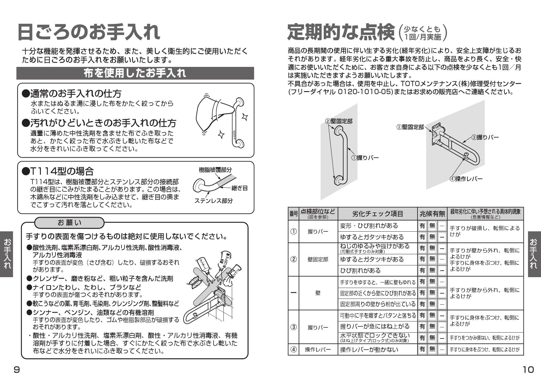 贈物 TOTO パブリック用手すり T112HP8 通販