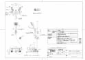 TOTO TBV03416J 取扱説明書 商品図面 施工説明書 壁付サーモスタット混合水栓 商品図面1