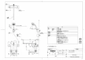 TOTO TBV03423J 取扱説明書 商品図面 施工説明書 分解図 台付サーモスタット混合水栓 商品図面1