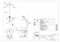 TOTO TBV03424J 取扱説明書 商品図面 施工説明書 分解図 台付サーモスタット混合水栓 商品図面1