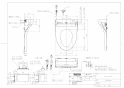 TOTO TCF5514AUＹ#NW1 取扱説明書 商品図面 施工説明書 分解図 ウォシュレットPS1Aオート便器洗浄タイプ 商品図面1