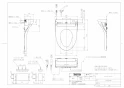 TOTO TCF5534ADP#NW1 取扱説明書 商品図面 施工説明書 分解図 ウォシュレットPS2Aオート便器洗浄タイプ 商品図面1