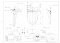 TOTO TCF5534AE#NW1 取扱説明書 商品図面 施工説明書 ウォシュレットPS2Aオート便器洗浄タイプ 商品図面1