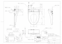 TOTO TCF5534AU#NW1 取扱説明書 商品図面 施工説明書 ウォシュレットPS2Aオート便器洗浄タイプ 商品図面1