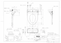 TOTO TCF5534AUY#NW1 取扱説明書 商品図面 施工説明書 ウォシュレットPS2Aオート便器洗浄タイプ 商品図面1