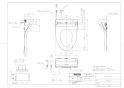 TOTO TCF5534Y#NW1 商品図面 ウォシュレットPS2 商品図面1