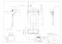 TOTO TCF5554PR#NW1 取扱説明書 商品図面 施工説明書 ウォシュレットPS2K 温風乾燥付き 商品図面1