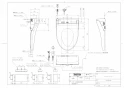 TOTO TCF5564AD#NW1 取扱説明書 商品図面 施工説明書 ウォシュレットPS2AF 便ふた電動開閉機能付 商品図面1