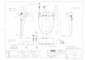 TOTO TCF5564AE#NW1 取扱説明書 商品図面 施工説明書 ウォシュレットPS2AF 便ふた電動開閉機能付 商品図面1