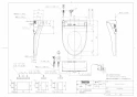 TOTO TCF5564AU#NW1 取扱説明書 商品図面 施工説明書 ウォシュレットPS2AF 便ふた電動開閉機能付 商品図面1