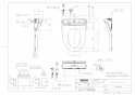 TOTO TCF5840AUPN#NW1 取扱説明書 商品図面 施工説明書 ウォシュレット アプリコットP AP2AK　温風乾燥付 商品図面1