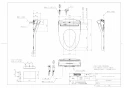 TOTO TCF5840PN#NW1+TCA348 取扱説明書 商品図面 施工説明書 ウォシュレット アプリコットP AP2K 温風乾燥付 商品図面1