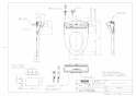 TOTO TCF5840PS#NW1 取扱説明書 商品図面 施工説明書 分解図 ウォシュレット アプリコットP(温風乾燥付）AP2K 商品図面1