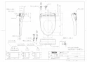 TOTO TCF5850AE#NW1 取扱説明書 商品図面 施工説明書 ウォシュレットアプリコットP 便ふた電動開閉機能付 商品図面1