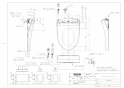 TOTO TCF5850AU#NW1 取扱説明書 商品図面 施工説明書 ウォシュレットアプリコットP 便ふた電動開閉機能付 商品図面1