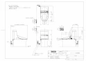 TOTO TCF934#NW1 商品図面 ウォシュレット一体形取替機能部 商品図面1