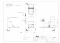 TOTO TCF934#NW1 商品図面 ウォシュレット一体形取替機能部 商品図面2