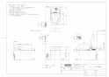 TOTO TCF961A#NW1 商品図面 ウォシュレット一体形取替機能部 商品図面1