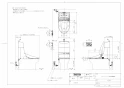 TOTO TCF973#NW1 商品図面 ウォシュレット一体形取替機能部 商品図面1