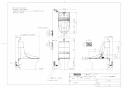 TOTO TCF973#NW1 商品図面 ウォシュレット一体形取替機能部 商品図面2