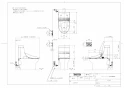 TOTO TCF974#NW1 商品図面 ウォシュレット一体形取替機能部 商品図面2