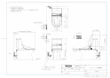 TOTO TCF978#NW1 商品図面 ウォシュレット一体形取替機能部 商品図面2