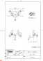 TOTO TKG20B2U 商品図面 壁付2ハンドル混合水栓（泡まつ、共用） 商品図面1