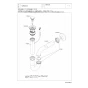 TOTO TLDP2207JA 取扱説明書 商品図面 分解図 洗面器用壁排水金具(32mm･Pトラップ･ワンプッシュ式) 分解図1