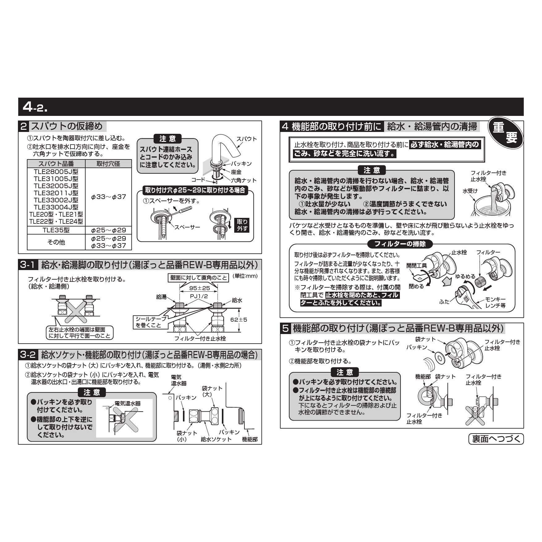 TLE28701JA 台付自動水栓 アクアオート 取扱説明書 商品図面 TLE28701JA 台付自動水栓 アクアオート 取扱説明書 商品図面