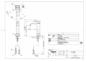 TOTO TLG08304J 取扱説明書 商品図面 施工説明書 洗面所･洗面台用 台付シングル混合水栓 商品図面1