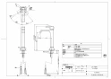 TOTO TLG08306J 取扱説明書 商品図面 施工説明書 洗面所･洗面台用 台付シングル混合水栓 商品図面1