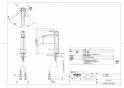 TOTO TLG09304J 取扱説明書 商品図面 施工説明書 洗面所･洗面台用 台付シングル混合水栓 商品図面1