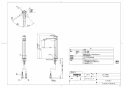 TOTO TLG09306J 取扱説明書 商品図面 施工説明書 洗面所･洗面台用 台付シングル混合水栓 商品図面1